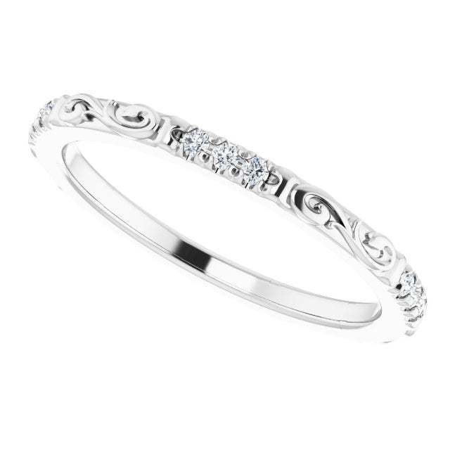 Delicate Stackable Infinity Diamond Eternity Band-VIRABYANI