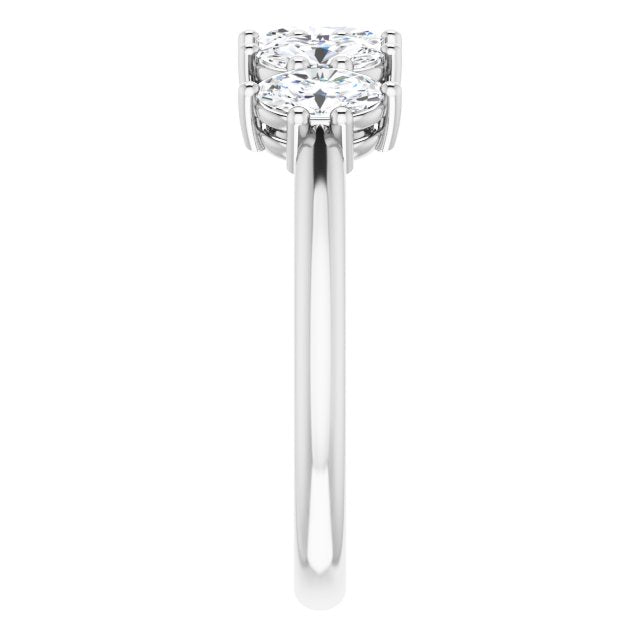 1.25 ct. Oval Diamond Wedding Band 5 Stone Anniversary Ring-VIRABYANI