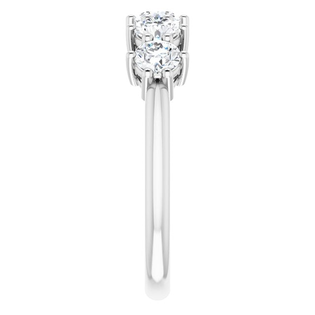 1.00 ct. Round Diamond Band 5 Stone Anniversary Ring-VIRABYANI