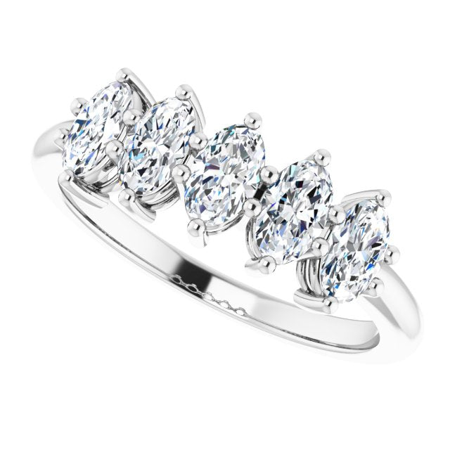 1.05 ct. Oval Cut Diamond Wedding Band-VIRABYANI