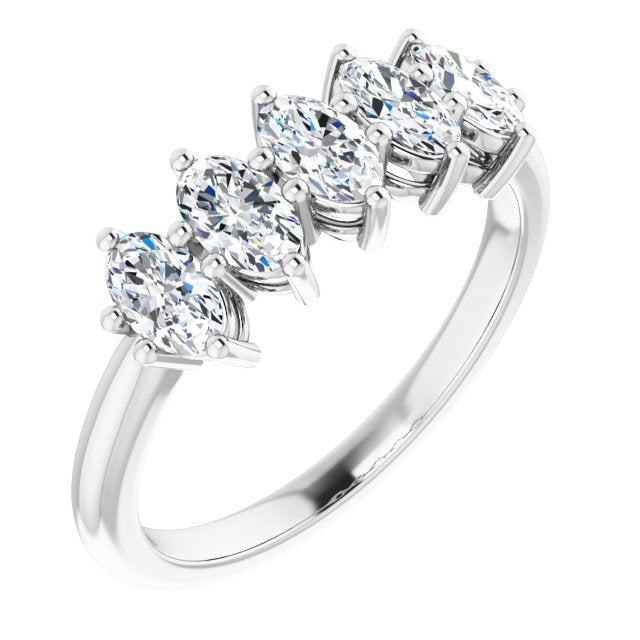 1.05 ct. Oval Cut Diamond Wedding Band-in 14K/18K White, Yellow, Rose Gold and Platinum - Christmas Jewelry Gift -VIRABYANI