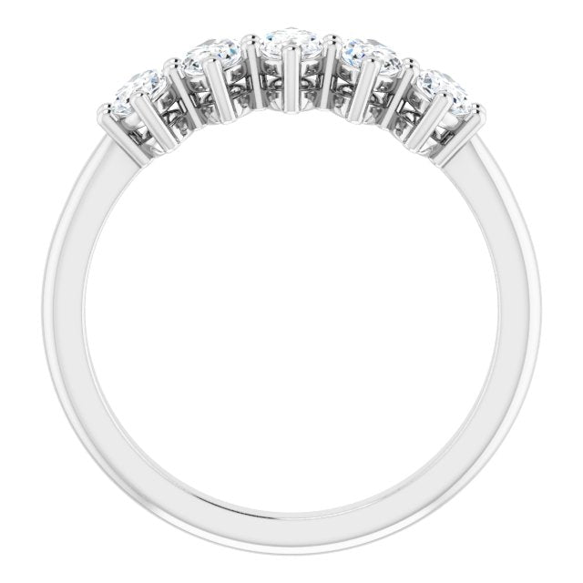 1.05 ct. Oval Cut Diamond Wedding Band-VIRABYANI