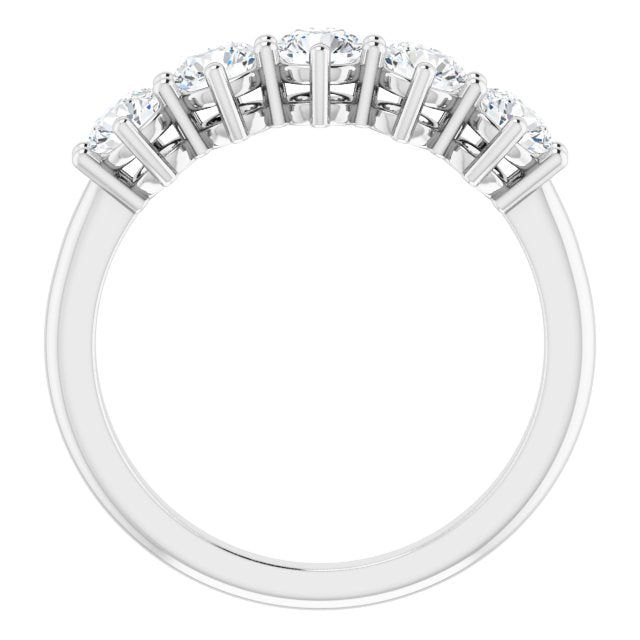1.00 ct. Round Diamond Band 5 Stone Anniversary Ring-VIRABYANI