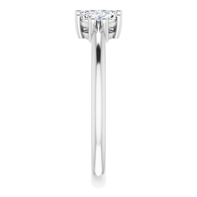 0.60 ct. Marquise Diamond Wedding Band 3 Stone Anniversary Ring-VIRABYANI