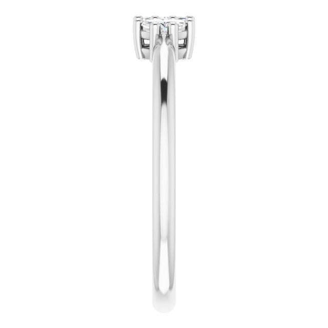 0.30 ct. Marquise Diamond 3 Stone Wedding Band-VIRABYANI