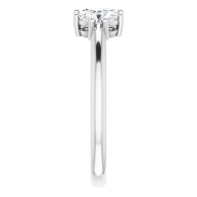 0.63 ct. Oval Cut Diamond 3 Stone Wedding Band-VIRABYANI