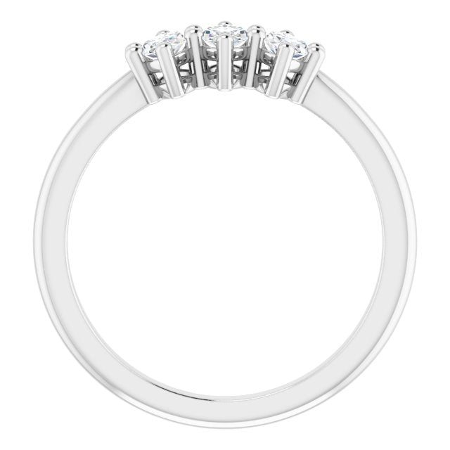 0.60 ct. Marquise Diamond Wedding Band 3 Stone Anniversary Ring-VIRABYANI