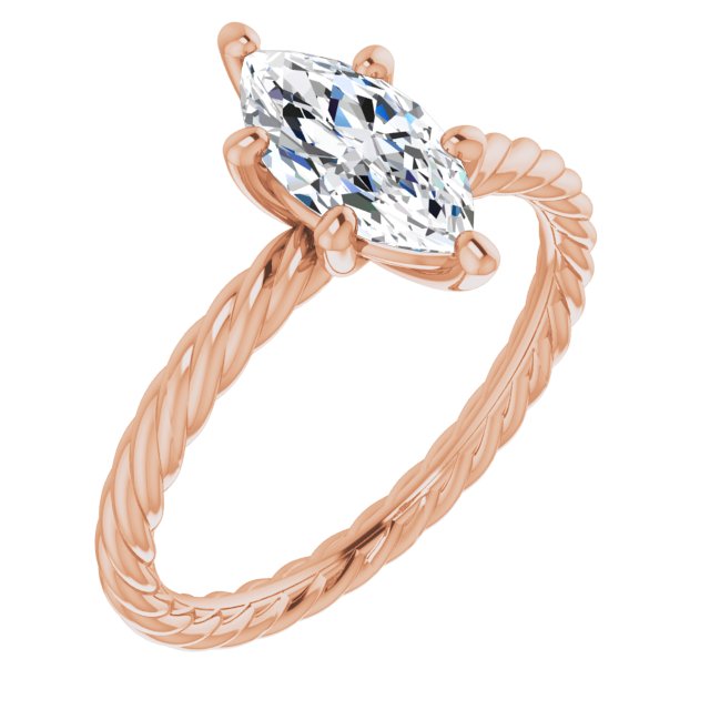 Marquise Diamond Solitaire Engagement Ring-VIRABYANI