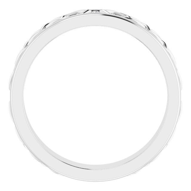 Hand Carved Art Deco Style Diamond Eternity Band-VIRABYANI