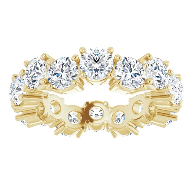 5.28 ct. Round Diamond Eternity Band-in 14K/18K White, Yellow, Rose Gold and Platinum - Christmas Jewelry Gift -VIRABYANI