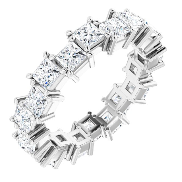 3.60 ct. Princess Diamond Eternity Band-in 14K/18K White, Yellow, Rose Gold and Platinum - Christmas Jewelry Gift -VIRABYANI