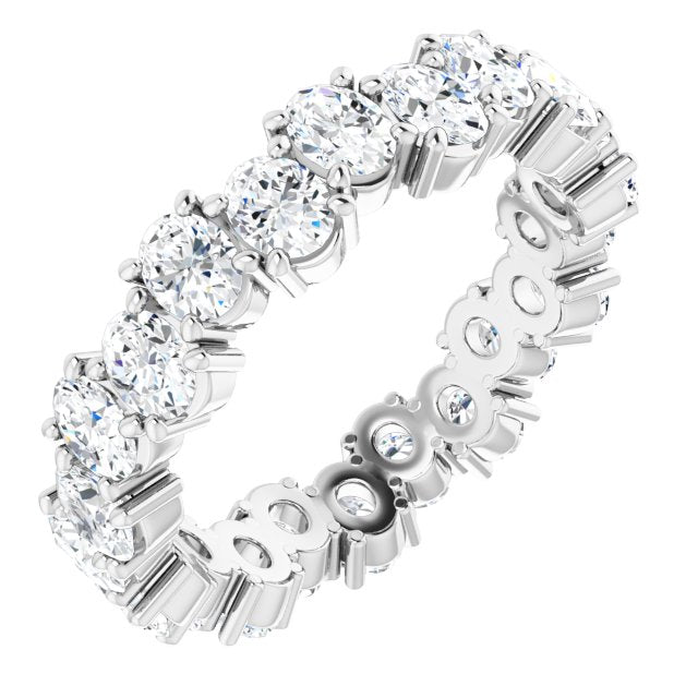 3.96 ct. Oval Diamond Eternity Band-VIRABYANI
