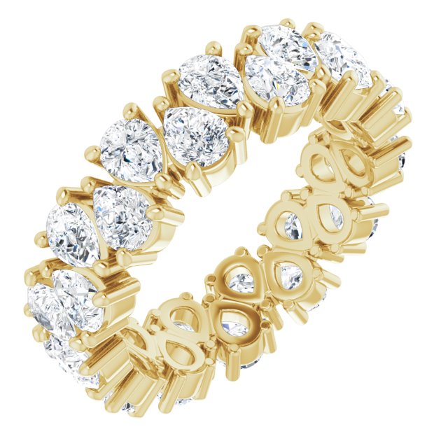 5.46 ct. Pear Diamond Eternity Band-VIRABYANI