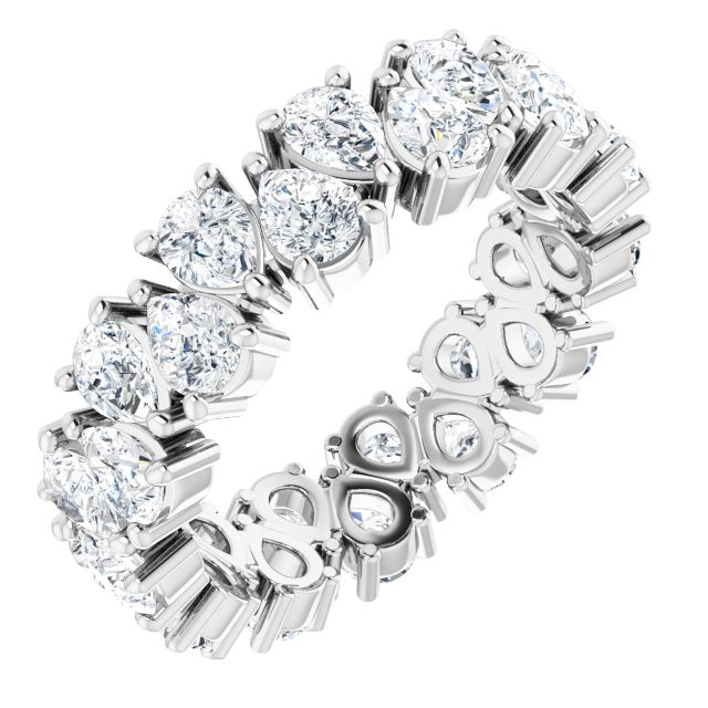 5.46 ct. Pear Diamond Eternity Band-VIRABYANI
