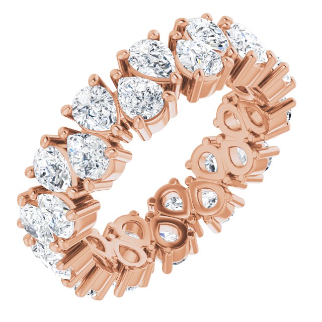 5.46 ct. Pear Diamond Eternity Band-VIRABYANI