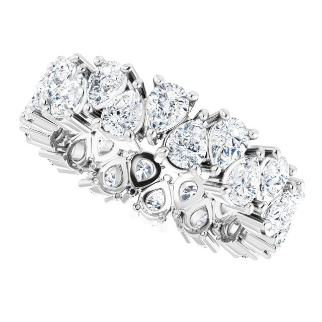 5.46 ct. Pear Diamond Eternity Band-VIRABYANI