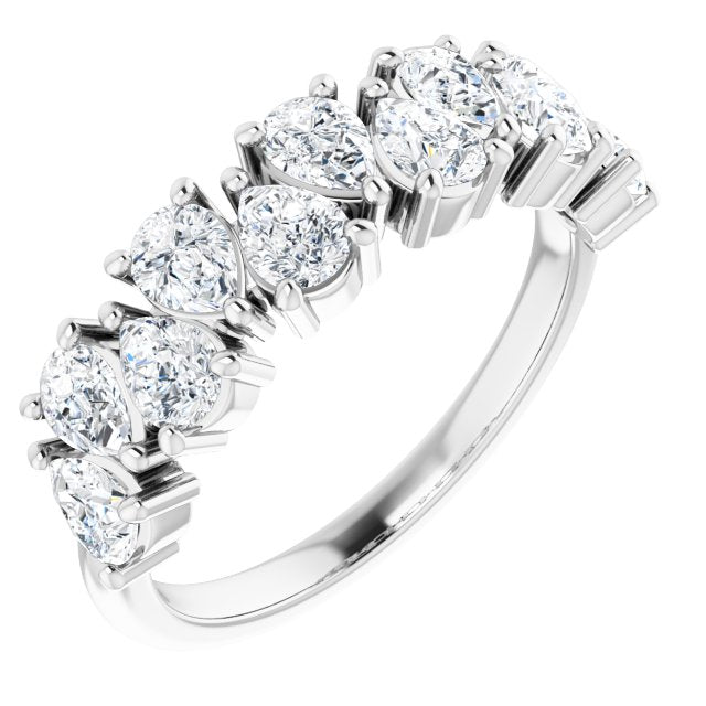 2.31 ct. Pear Cut Diamond Wedding Band-VIRABYANI