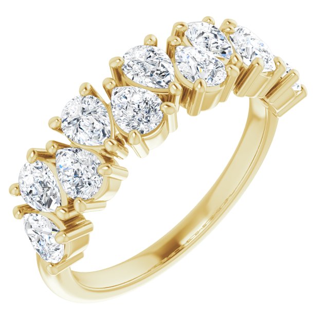 2.31 ct. Pear Cut Diamond Wedding Band-VIRABYANI
