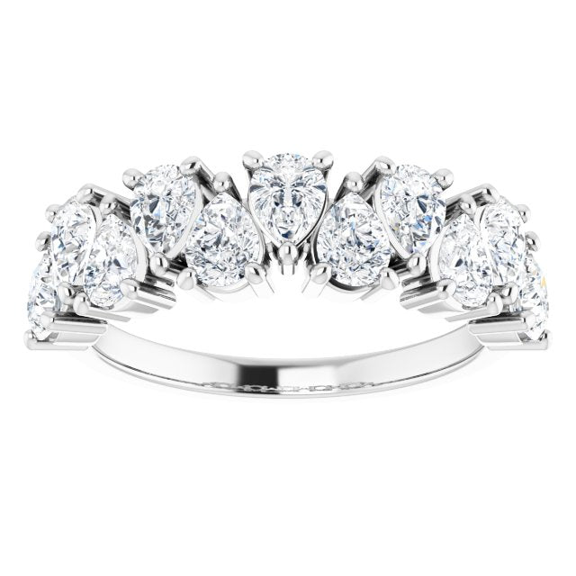2.31 ct. Pear Cut Diamond Wedding Band-VIRABYANI
