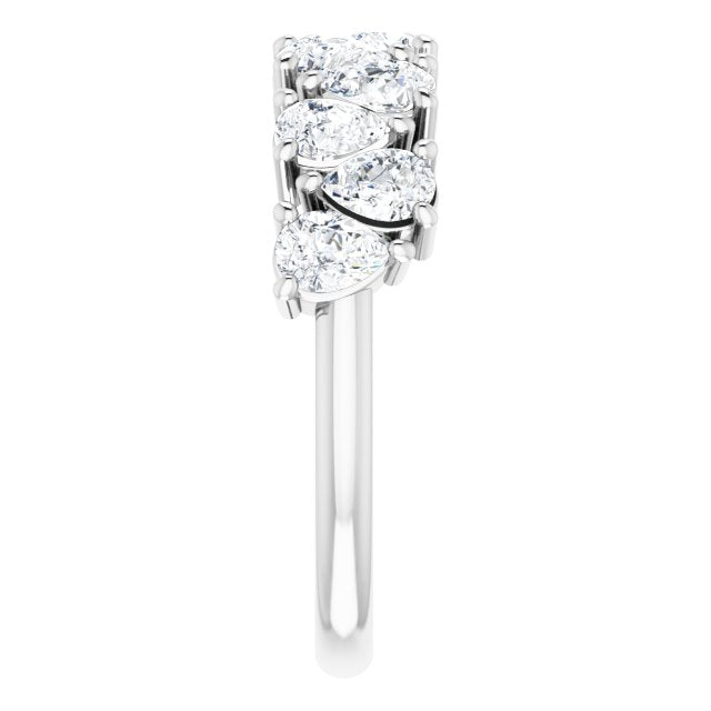 2.31 ct. Pear Cut Diamond Wedding Band-VIRABYANI