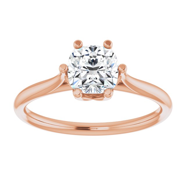 Six Prong Solitaire Engagement Ring-in 14K/18K White, Yellow, Rose Gold and Platinum - Christmas Jewelry Gift -VIRABYANI