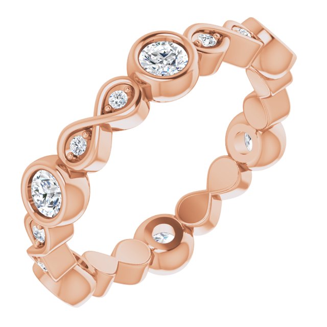 0.70 ct. Bezel Set Round Diamond Eternity Band-VIRABYANI