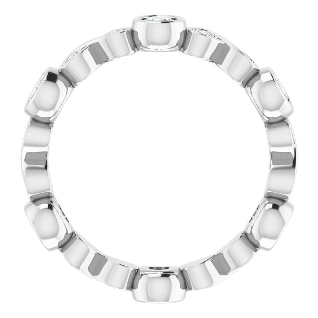 0.70 ct. Bezel Set Round Diamond Eternity Band-VIRABYANI