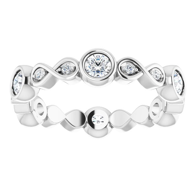 0.70 ct. Bezel Set Round Diamond Eternity Band-VIRABYANI