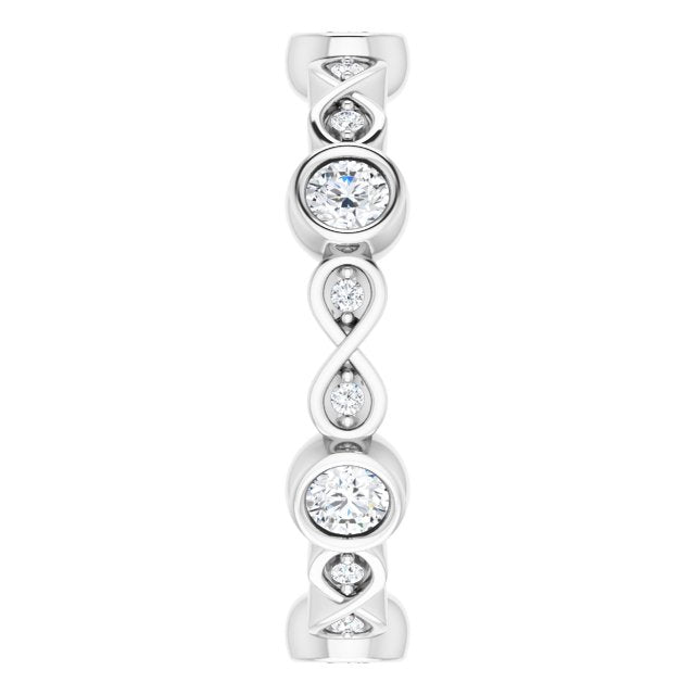 0.70 ct. Bezel Set Round Diamond Eternity Band-VIRABYANI