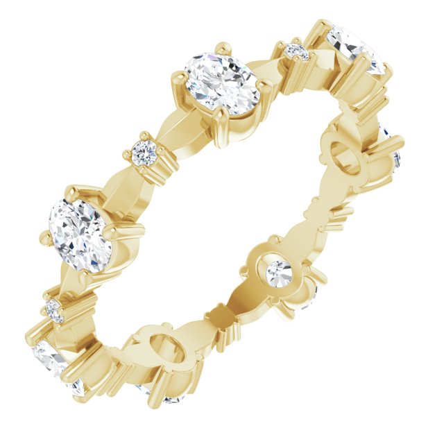 1.33 ct. Oval & Round Diamond Eternity Band-VIRABYANI