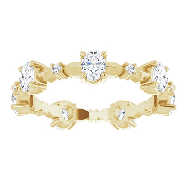 1.33 ct. Oval & Round Diamond Eternity Band-VIRABYANI