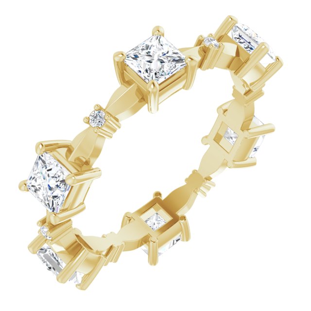 1.80 ct. Princess & Round Diamond Eternity Band-VIRABYANI