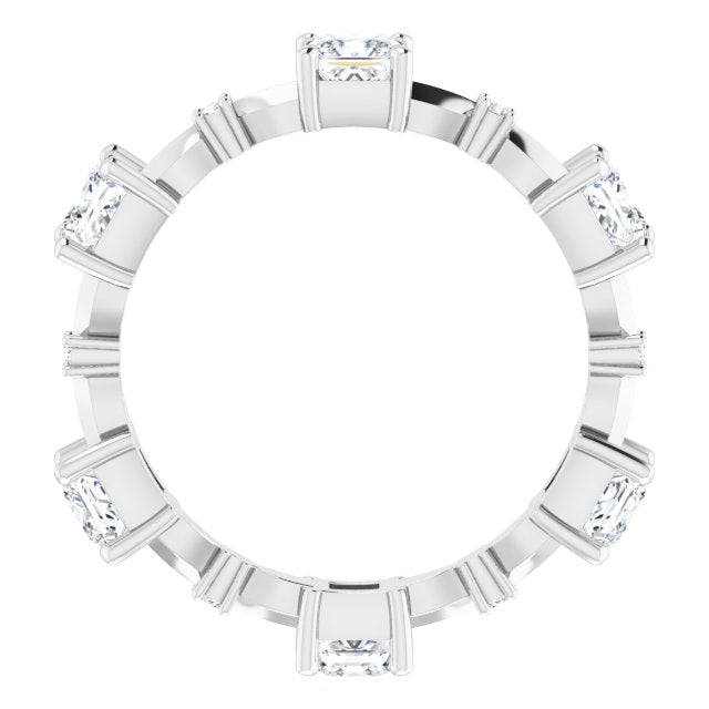 1.80 ct. Princess & Round Diamond Eternity Band-VIRABYANI