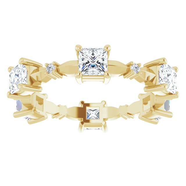 1.80 ct. Princess & Round Diamond Eternity Band-VIRABYANI