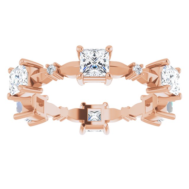 1.80 ct. Princess & Round Diamond Eternity Band-VIRABYANI