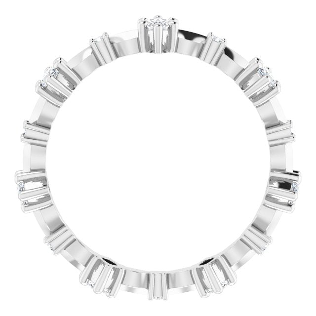 0.91 ct. Marquise & Round Diamond Eternity Band-VIRABYANI