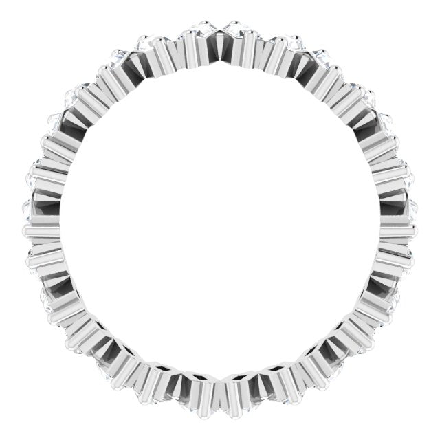 1.30 ct. Straight Baguette Diamond Eternity Band Stackable Diamond Ring-VIRABYANI