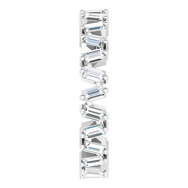 1.30 ct. Straight Baguette Diamond Eternity Band Stackable Diamond Ring-VIRABYANI