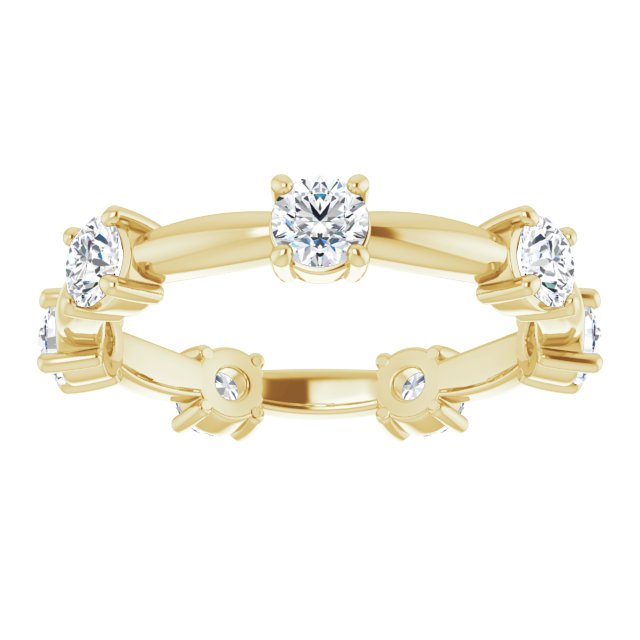 1.17 ct. Round Diamond Eternity Band Stackable Diamond Ring-VIRABYANI