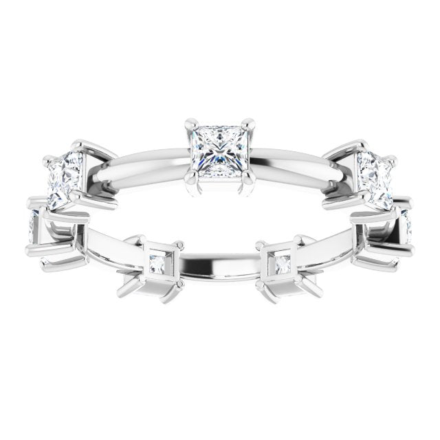 1.26 ct. Princess Diamond Eternity Band-VIRABYANI