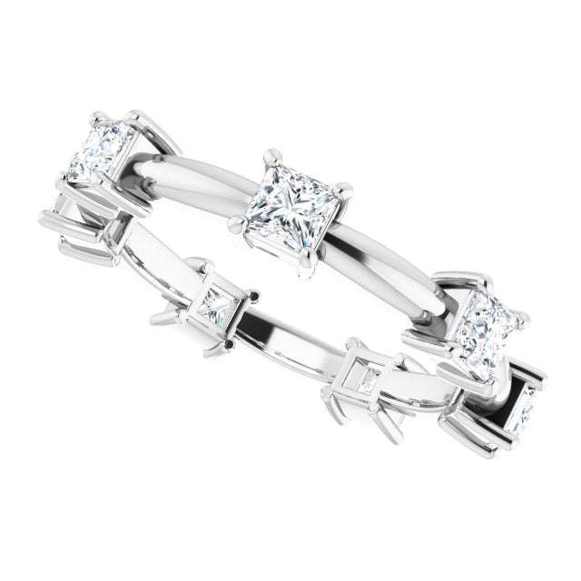 1.26 ct. Princess Diamond Eternity Band-VIRABYANI