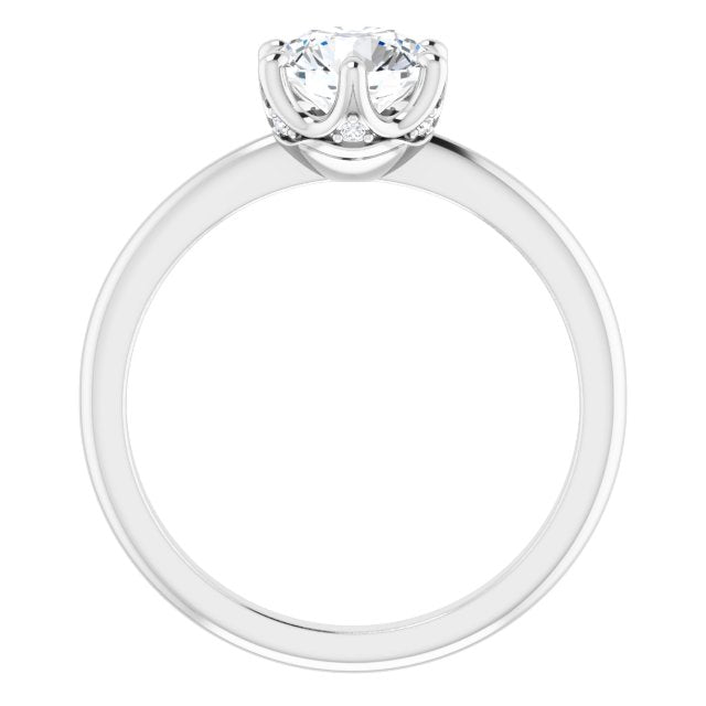 Margot Round Diamond Solitaire Engagement Ring-VIRABYANI