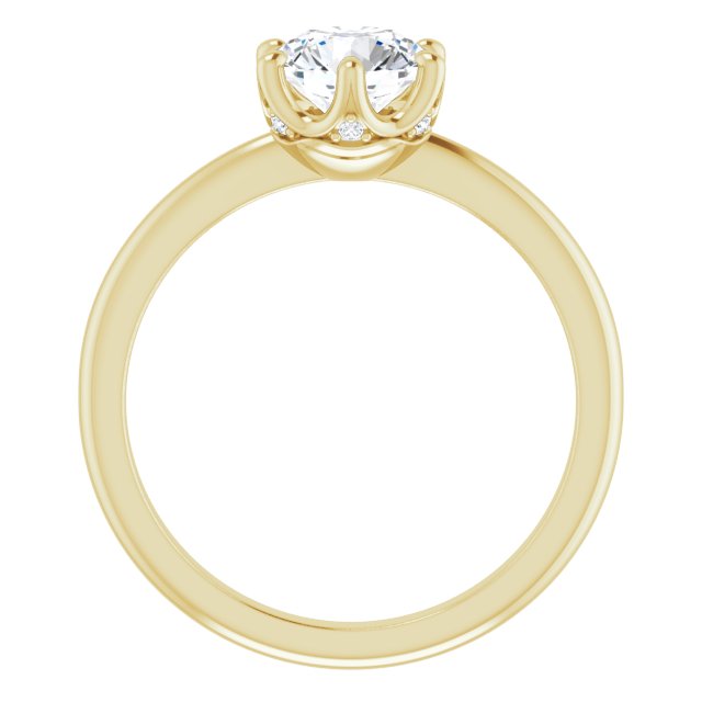 Margot Round Diamond Solitaire Engagement Ring-VIRABYANI