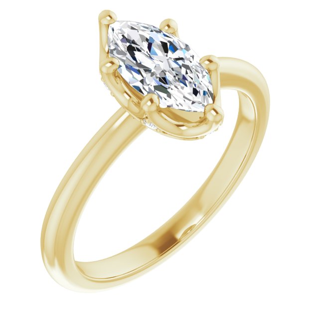 Margot Marquise Diamond Solitaire Engagement Ring-VIRABYANI