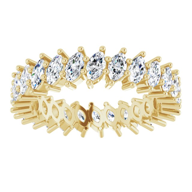 3.12 ct. Marquise Diamond Eternity Band-in 14K/18K White, Yellow, Rose Gold and Platinum - Christmas Jewelry Gift -VIRABYANI