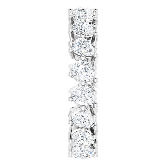3.78 ct. Pear Diamond Eternity Band-VIRABYANI