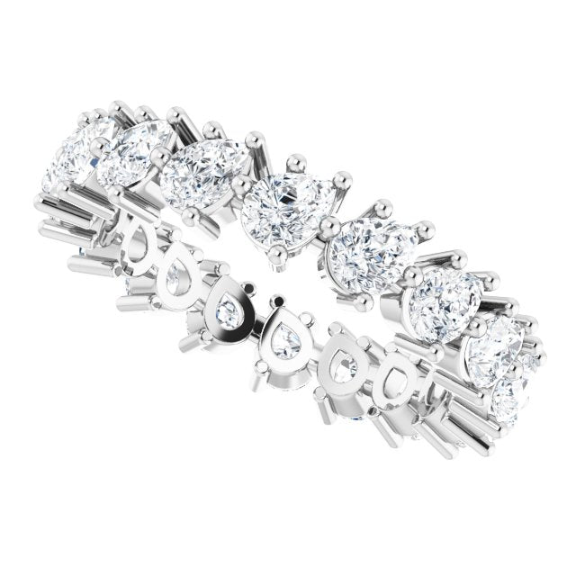 3.78 ct. Pear Diamond Eternity Band-VIRABYANI