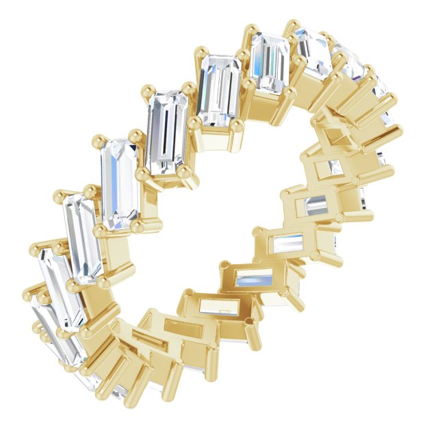 3.40 ct. Straight Baguette Diamond Eternity Band-in 14K/18K White, Yellow, Rose Gold and Platinum - Christmas Jewelry Gift -VIRABYANI