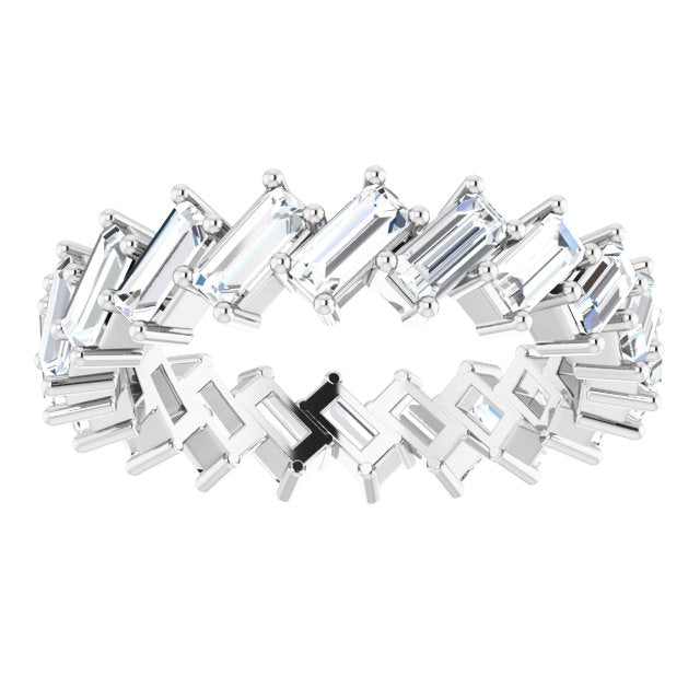3.40 ct. Straight Baguette Diamond Eternity Band-VIRABYANI