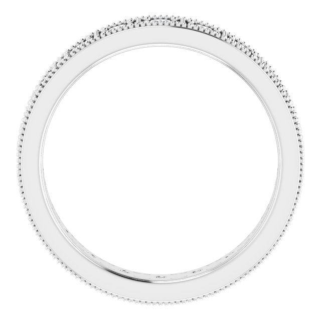 Vintage Style 0.60 ct. Princess Diamond Milgrain Accent Eternity Band-VIRABYANI